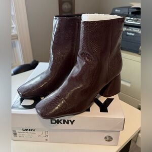 New DKNY Caleena Heeled Bootie Dark Cherry size 8.5